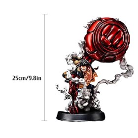 Anime One Piece Figurine,Luffy Gear 4 Kong Gun Nouvelle Monkey D Figure 25cm-New World-Figurine Décoration Ornements Collecti