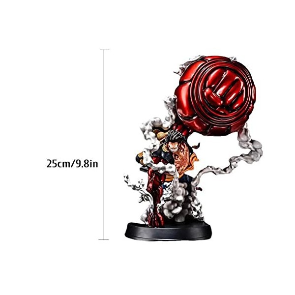 Anime One Piece Figurine,Luffy Gear 4 Kong Gun Nouvelle Monkey D Figure 25cm-New World-Figurine Décoration Ornements Collecti