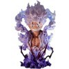 tshY Anime One Piece Luffy Gear five Anime Figure Monkey D. Haut du Corps Action Figurine Manga Décoration Objets de Collecti