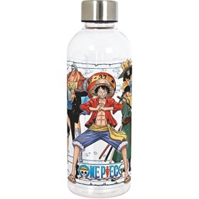 Stor ONE PIECE - Bouteille réutilisable - transportable - LUFFY - ZORO - SANJI - BROOK - FRANKY - Gourde en plastique - 850 m
