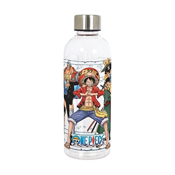 Stor ONE PIECE - Bouteille réutilisable - transportable - LUFFY - ZORO - SANJI - BROOK - FRANKY - Gourde en plastique - 850 m