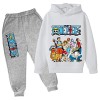 2022 Anime One Piece Enfants Survêtements Ensemble Luffy Sweat À Capuche Top Casual Pull À Capuche et Joggers Pantalons pour 