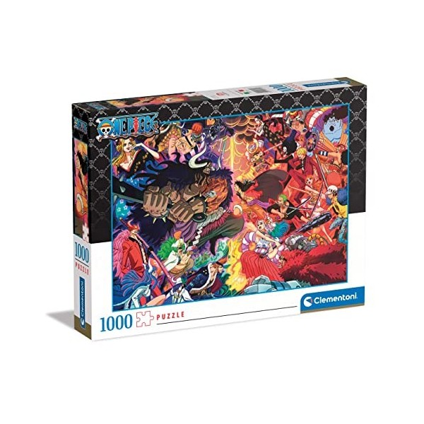 Clementoni - One Piece - Puzzle de 1000 Pièces - Jeu de Patience et de Réflexion - Format Paysage - Image Net - Décoration - 