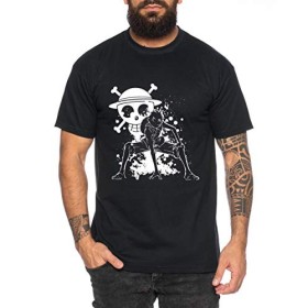 Ruffy Angry Gear Zoro One Manga T-Shirt 2 Luffy pour Homme Anime Piece, Farbe2:Noir, Größe2:Large