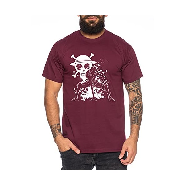 Ruffy Angry Gear Zoro One Manga T-Shirt 2 Luffy pour Homme Anime Piece, Farbe2:Noir, Größe2:Large