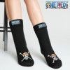 One Piece Chaussons Chaussettes, Chaussettes Fourrées Antidérapantes Hiver, Idée Cadeau Manga pour Ado Taille unique