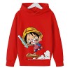 Anime One Piece Sweat À Capuche Luffy Garçons Sweat Printemps Automne Hiver Pull pour Enfants 4 5 6 7 8 9 10 11 12 13 14 Ans