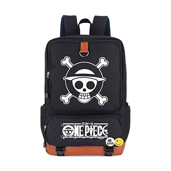 Roffatide Anime One Piece Sac à Dos Lumineux Straw Hat Crew Livre Sac Sac décole pour Ordinateur Portable