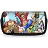 IFHDO Étui à Crayons Animé Trousse à Crayon avec Dessin Animé One Piece Trousse à Crayons Grande Capacité Fournitures de Bure