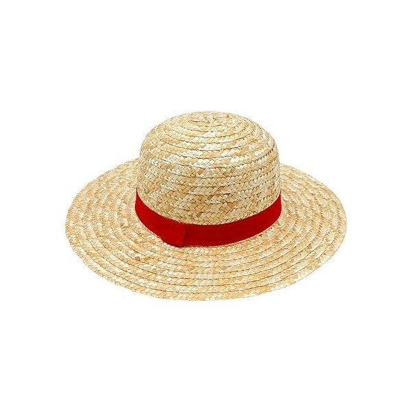 thematys One Piece Luffy Hat Hat | Monkey D. Ruffy Chapeau de pirate en paille | Anime Manga Cosplay Carnaval Festival | Casq