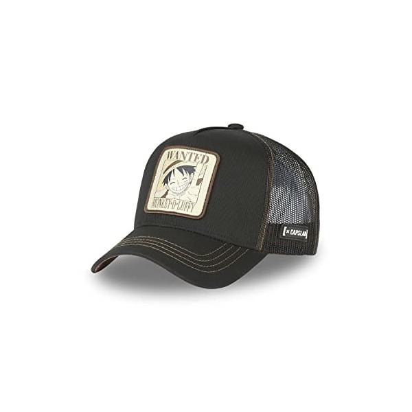 Casquette Homme & Femme One Piece, Casquette Trucker Luffy, Original Anime, Noir, Marron, Beige, Taille TU