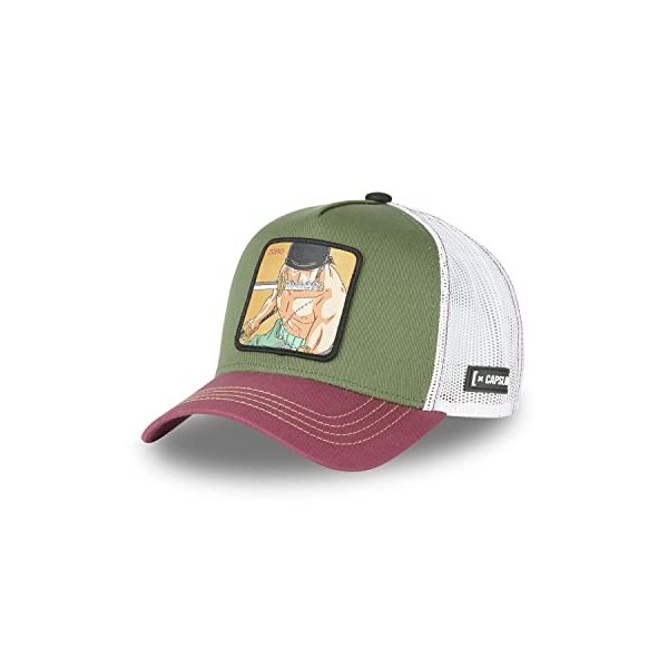Casquette Homme & Femme One Piece, Casquette Trucker Luffy, Original Anime, Noir, Marron, Beige, Taille TU