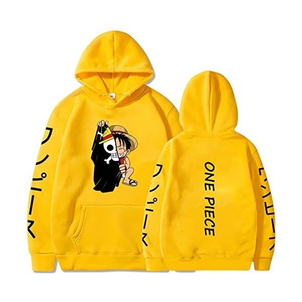 NIUHE Homme Sweat à Capuche Le Visage Souriant Personnages imprimés sur la Poitrine Logo imprimé dans Le Dos décontracté à Ma