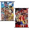 OBLRXM O-ne Piece Poster Imprimé sur Tissu, 2 PCS Anime Wall Scroll Manga Japonais Décoration Décoration de Chambre à thème O