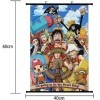 OBLRXM O-ne Piece Poster Imprimé sur Tissu, 2 PCS Anime Wall Scroll Manga Japonais Décoration Décoration de Chambre à thème O
