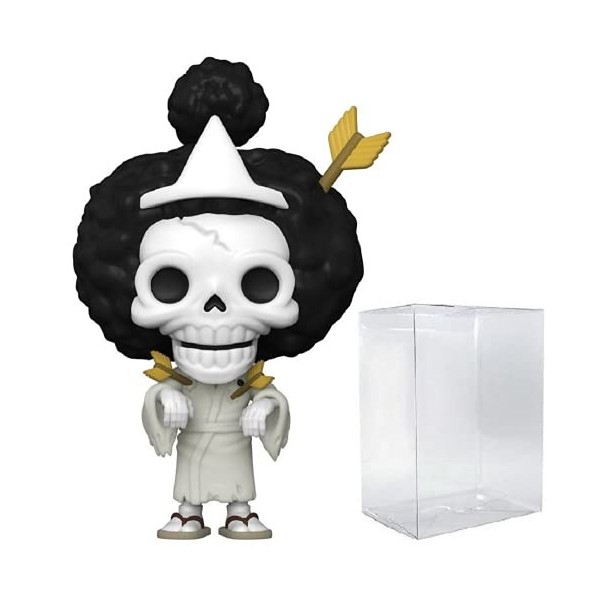 POP One Piece - Brook [Bonekichi] Funko Pop ! Figurine en vinyle livrée avec étui de protection compatible Pop Box Multicol