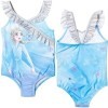 Disney Frozen Elsa Toddler Girls Ruffle One Piece Bathing Suit Blue 3T