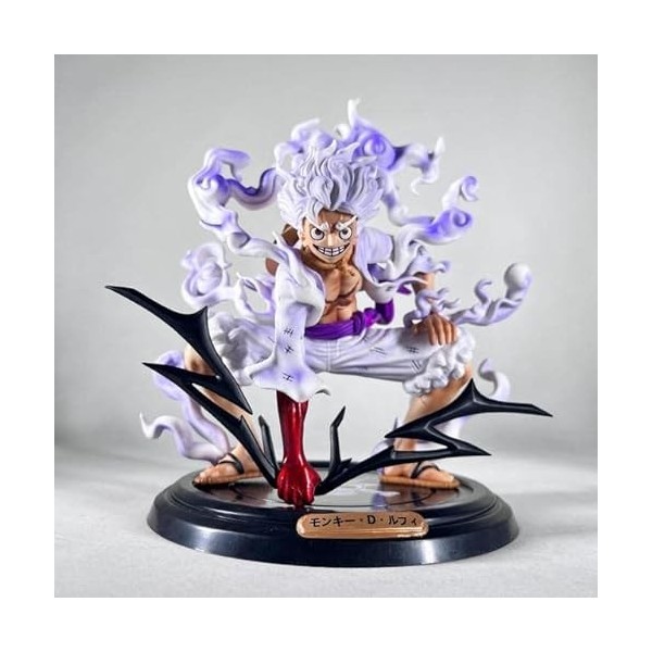 FGuérinInternational Figurine Luffy Gear 5 One Piece Anime Manga Statuette Collection Décoration PVC 20cm Blanc 