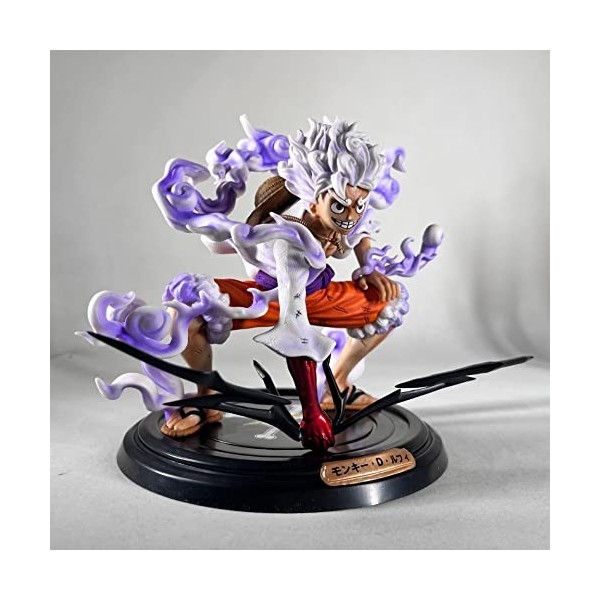 FGuérinInternational Figurine Luffy Gear 5 One Piece Anime Manga Statuette Collection Décoration PVC 20cm Blanc 