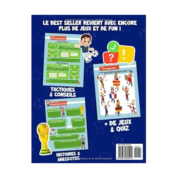 Livre Foot Enfants: Un super cahier d’activités sur le football pour enfant de 8 ans à 14 ans : EN COULEURS FORMAT A4 : Tacti