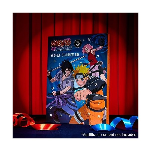 Naruto Calendrier de lAvent 2023 Enfant 24 Surprises Papeterie Jouet Stickers Anime Advent Calendar Officiel