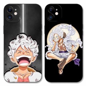 PBNDJVG 2 Pièces Coque pour Apple iPhone 11 6.1, Animé One Piece Luffy Gear 5 Nika Zoro Sun God avec Protection Caméra Etui