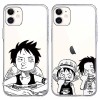 2 Pièces Coque pour Apple iPhone 11 6,1 Pouce Antichoc Doux TPU Silicone Protection Housse, Étui de Téléphone Anime Luffy Gea
