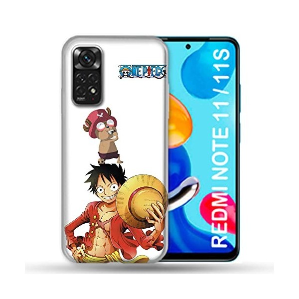 Cokitec Coque pour Xiaomi Redmi Note 11 / 11S Manga One Piece Chopper Multicolore