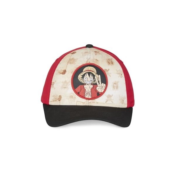 Casquette Enfant One Piece, Casquette Baseball Luffy, Originale Anime Manga, Noir, Rouge, Marron, Taille TU