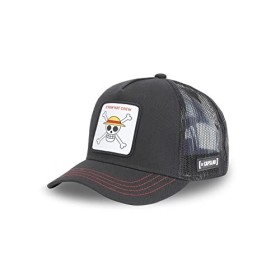 Casquette Homme & Femme One Piece, Casquette Trucker, Originale et Authentique, Noir, Taille TU