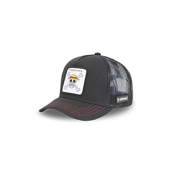 Casquette Homme & Femme One Piece, Casquette Trucker, Originale et Authentique, Noir, Taille TU
