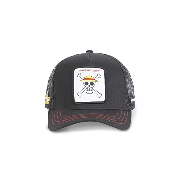 Casquette Homme & Femme One Piece, Casquette Trucker, Originale et Authentique, Noir, Taille TU