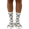 Chaussettes One Piece, Chaussettes Originales pour Adultes, Produit Officiel, Blanc 41-43 