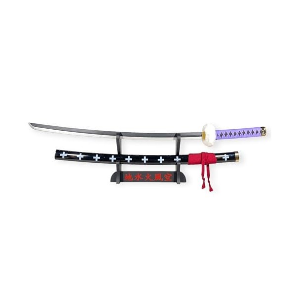 FÉENOMENN Katana One Piece Trafalgar Law Kikoku 95cm - Lame Bois - Support Japonais Inclus