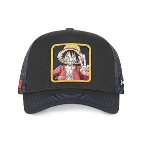 Casquette Homme & Femme One Piece, Casquette Trucker Luffy, Original Manga, Noir, Bleu, Rouge, Taille TU