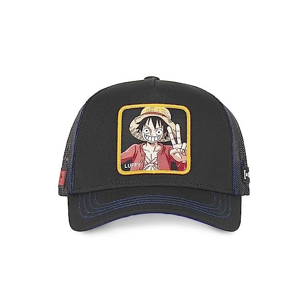 Casquette Homme & Femme One Piece, Casquette Trucker Luffy, Original Manga, Noir, Bleu, Rouge, Taille TU