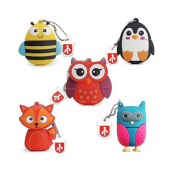 leizhan Clé USB Silicone 32Go,Flash Drive USB 2.0 Dessin Animé Animal Machine de Jeu Pendrive Mignon Idéal Cadeau pour