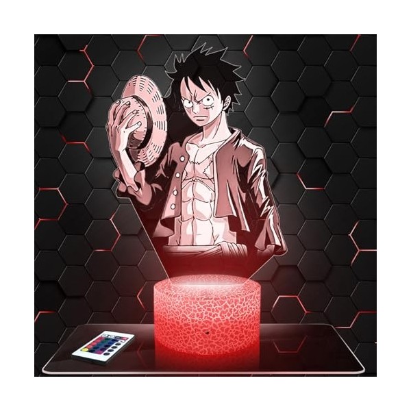 Lampe Manga Roronoa Zoro deco chambre garçon Lampe 3D Manga Roronoa Zoro objet Manga Dessins animé idée cadeau décoration lum