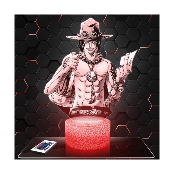 Lampe Manga Roronoa Zoro deco chambre garçon Lampe 3D Manga Roronoa Zoro objet Manga Dessins animé idée cadeau décoration lum