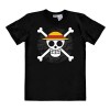 Logoshirt®️ One Piece I Jolly Roger T-Shirt Homme et Femme I T-Shirt à Motif Noir Manches Courtes col Rond I Design Original 