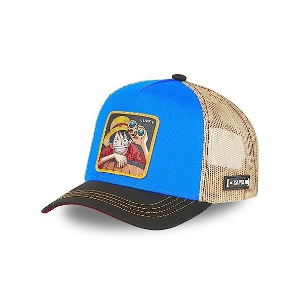 Casquette Homme & Femme One Piece, Casquette Trucker, Luffy, Original Manga, Bleu, Noir, Rouge, Jaune, Taille TU