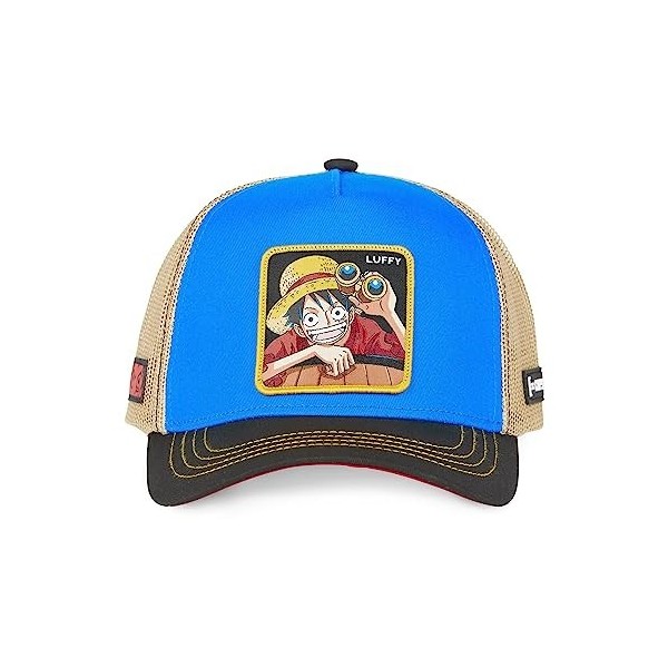 Casquette Homme & Femme One Piece, Casquette Trucker, Luffy, Original Manga, Bleu, Noir, Rouge, Jaune, Taille TU