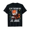 jeux video Panda rouge gaming garçon gamer cadeaux Homme Manche courte T-Shirt S
