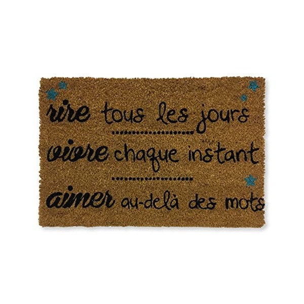 KOKO DOORMATS Paillasson extérieur | Tapis Entree Exterieur, Fibre de Coco avec Base antidérapant en PVC | Tapis antiderapant