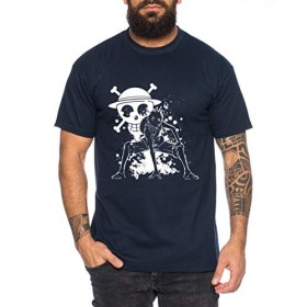 Ruffy Angry Gear Zoro One Manga T-Shirt 2 Luffy pour Homme Anime Piece, Farbe2:Bleu foncé, Größe2:Small