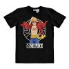 Logoshirt® Manga I One Piece I Luffy New World I T-Shirt imprimé I Femme & Homme I Noir I Design Original sous licenceI Taill