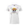 Sabor SRL T-Shirt One Piece - Chapeau de Paille avec Logo tête de Mort - Manches Courtes - 100% Coton - Unisexe - Disponible 