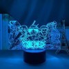 One Piece Group Led Night Light Pour Enfants Chambre Décor Japonais Anime One Piece Équipe 3D Lampe Cadeau Cool Lampe De Tabl