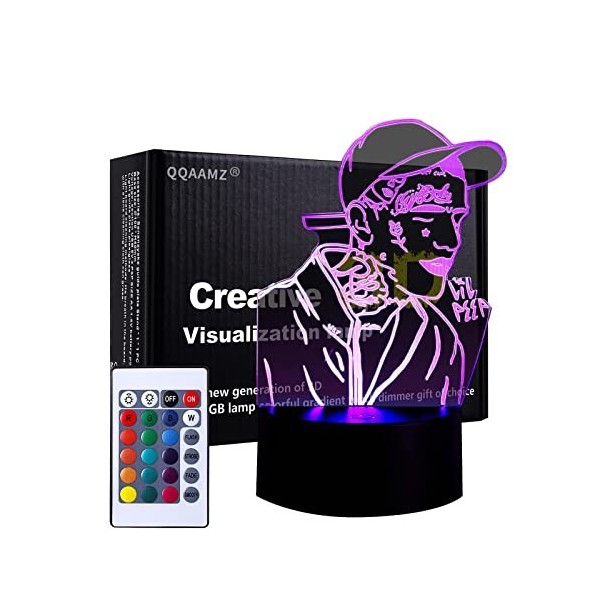 QQAAMZ One Piece Luffy Veilleuse 3d Illusion Led Tactil Maison Enfant De Decoration Chambre Sanji Nami Lampe De Table Gadgets