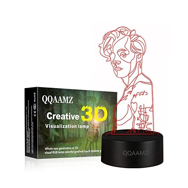 QQAAMZ One Piece Luffy Veilleuse 3d Illusion Led Tactil Maison Enfant De Decoration Chambre Sanji Nami Lampe De Table Gadgets